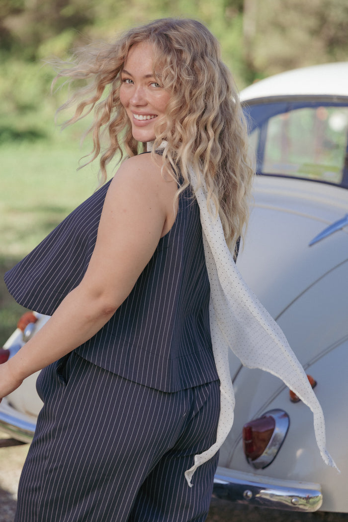 Petal and Pup USA TOPS Enda Top - Navy White Stripe
