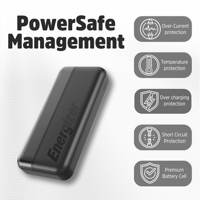 Energizer Power Bank 20,000mAh USB-C | UE20050C Energizer Powerbank Euronics Ireland