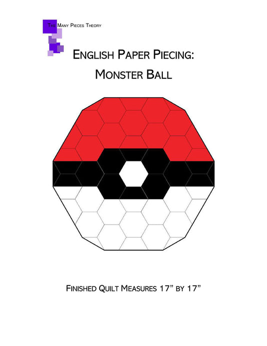 English Paper Piecing: Monster Ball Paper Pattern