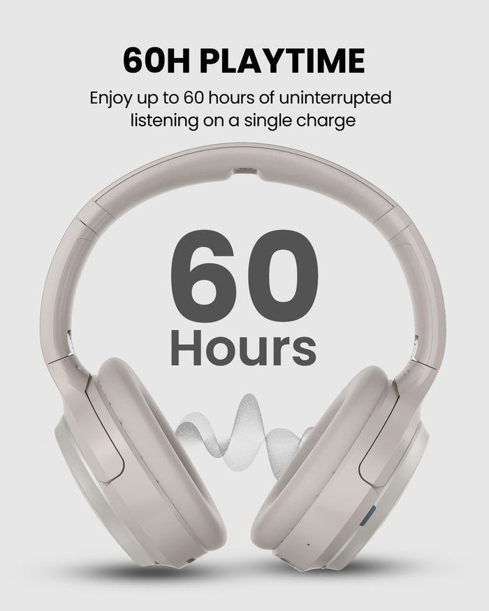 Eon 3D Bluetooth TV Headphones with 3D Surround Sound and Charging Dock, up to 60 hours continuous playback on a single charge.