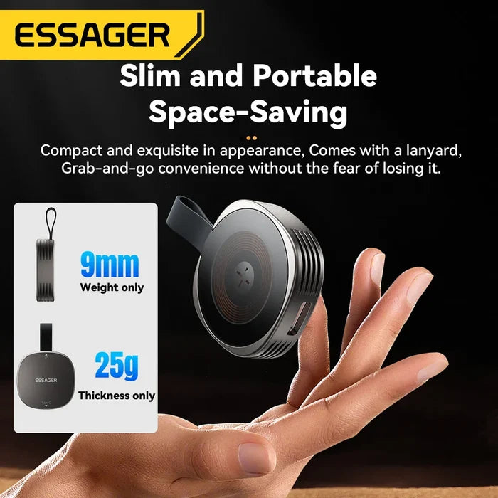 Compact portable speaker.