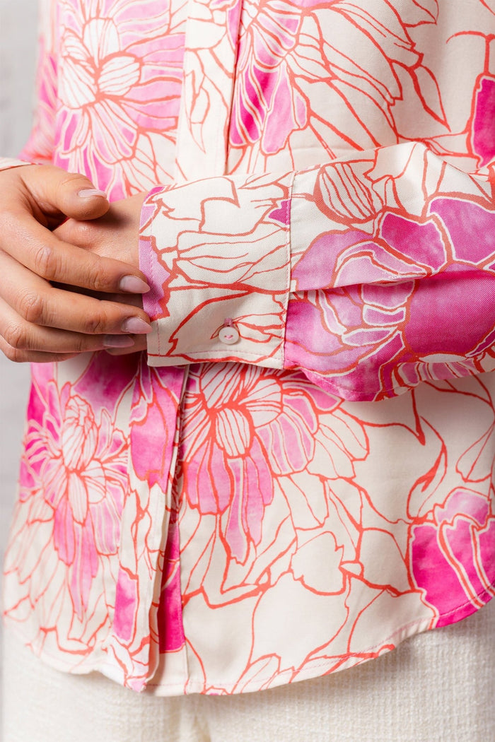 Eve in Paradise 1209 - 26090 - 3360 Suzie Pink Print Blouse - Dotique