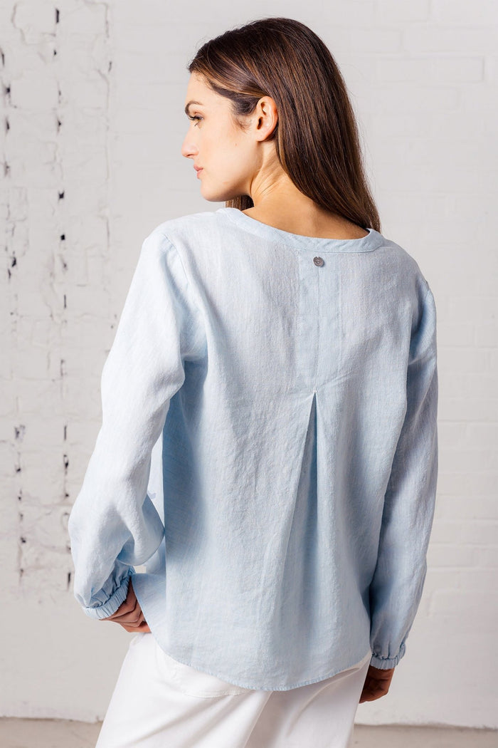 Eve in Paradise 1227 - 26270 - 4000 Mimi Blue Flower Print Blouse - Dotique