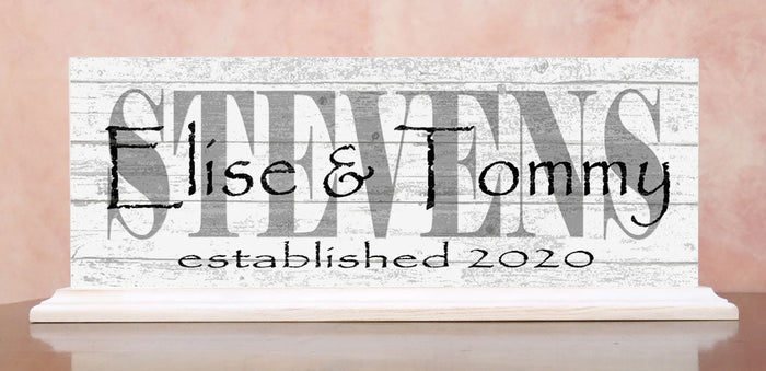 Wedding Gift Sign Established Date