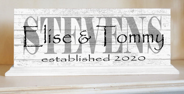 Wedding Sign with Names and Established Date