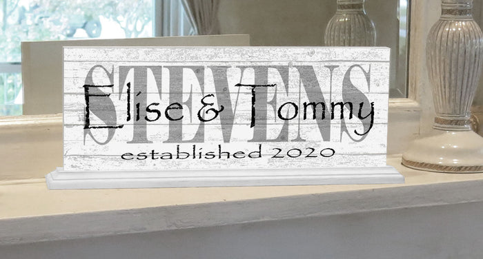 Wedding gift with Est Date and names