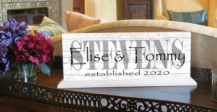 Personalized Wedding Sign Family name Established date