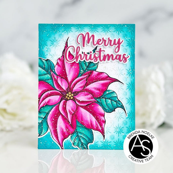 Festive Poinsettia Stamp Die & Stencil Bundle