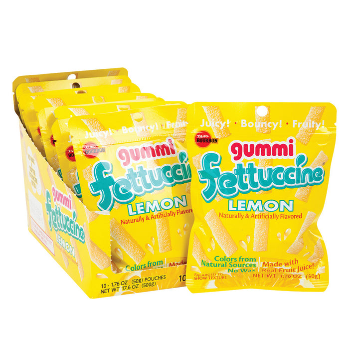 Fettuccine Lemon Gummy Candy - 10 Count