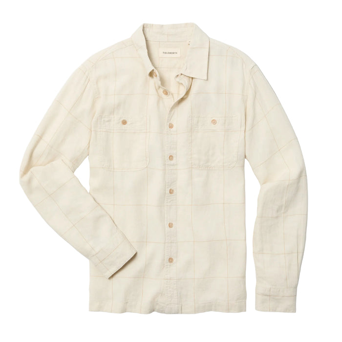 Fieldworth Draftsman Shirt Ivory Windowpane