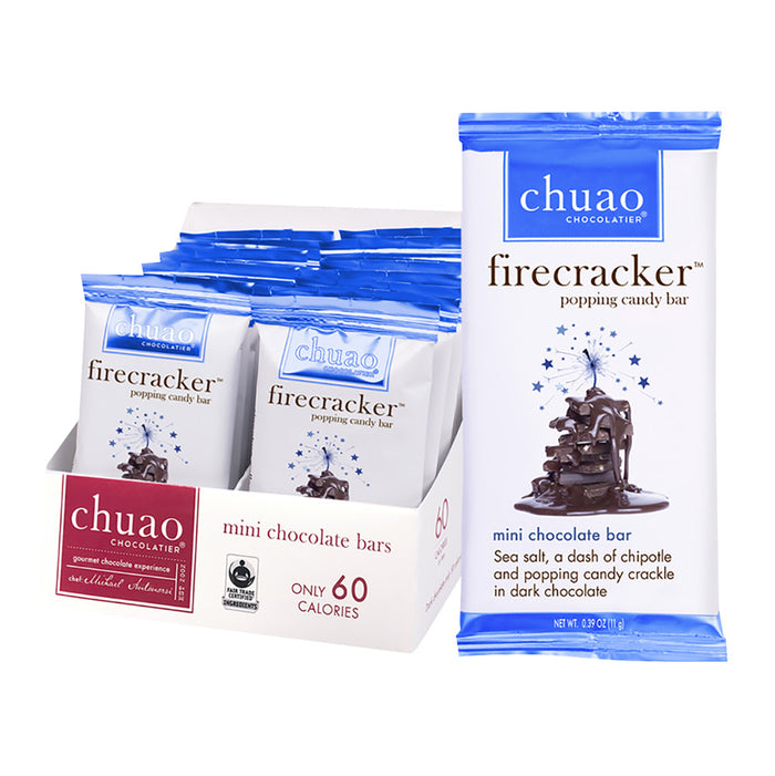 Firecracker Chuao Dark Chocolate Mini Bars - 24ct