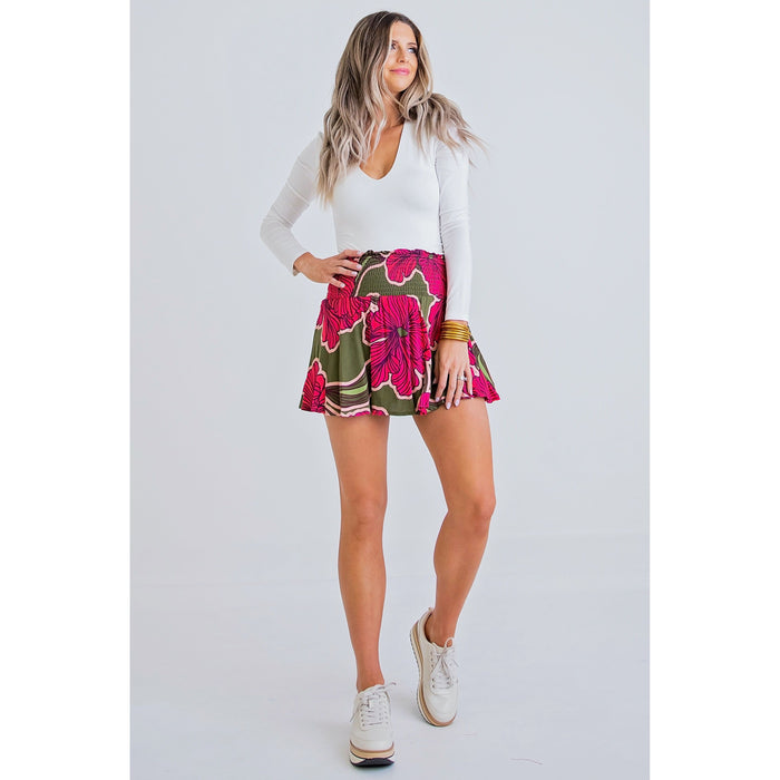 Floral Smock Skort