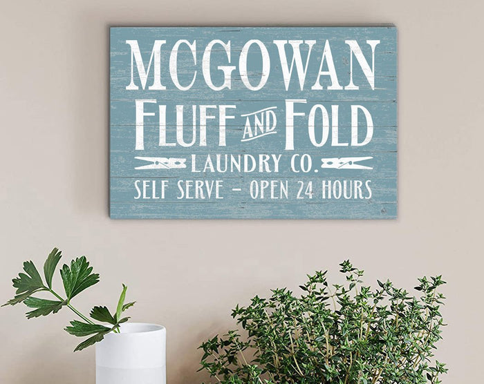 Custom Laundry Room Sign Fluff and Fold Personalized - Broad Bay Personalized Gifts Shipped Fast