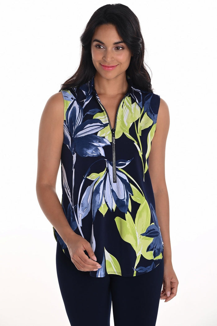 Frank Lyman 251214 Navy/ Lime Top - Dotique