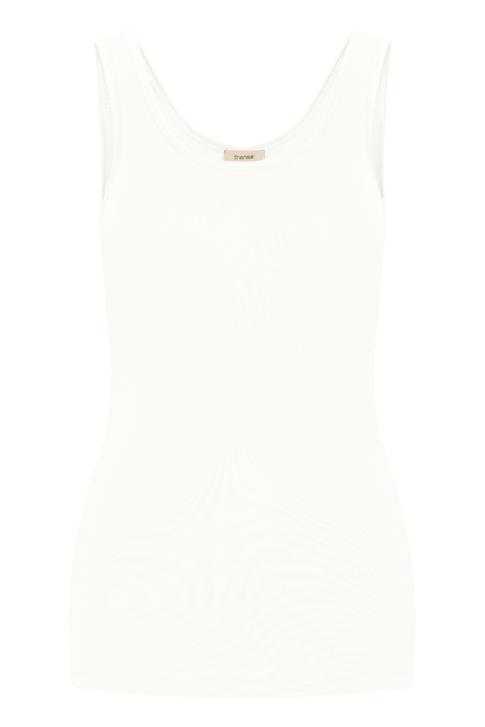 Fransa 20615759 FRZULU Top 11 Vest Top Blanc De Blanc - Dotique