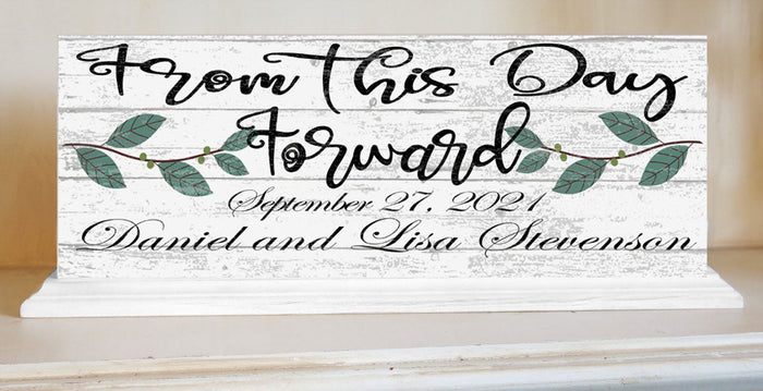 From This Day Forward Sign Wedding Gift Sign With Names and Wedding Date - Broad Bay Personalized Gifts Shipped Fast