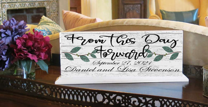 From This Day Forward Sign Wedding Gift Sign With Names and Wedding Date - Broad Bay Personalized Gifts Shipped Fast