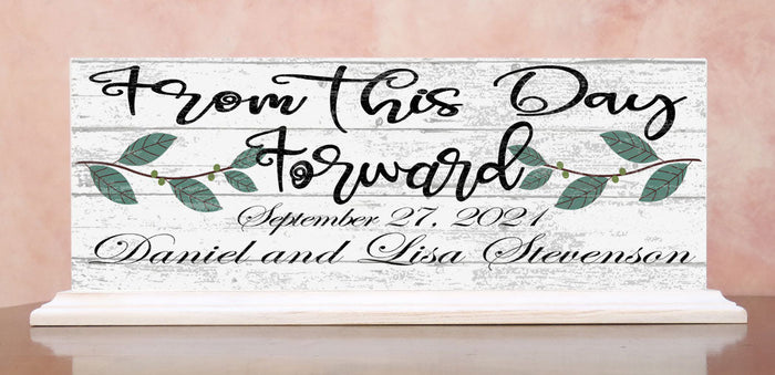 From This Day Forward Sign Wedding Gift Sign With Names and Wedding Date - Broad Bay Personalized Gifts Shipped Fast
