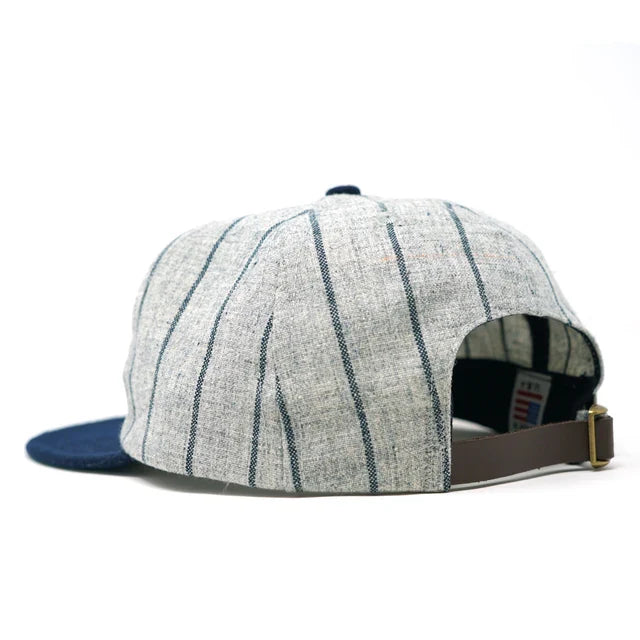 Fuben Pin Stripe Hat - Grey/Navy