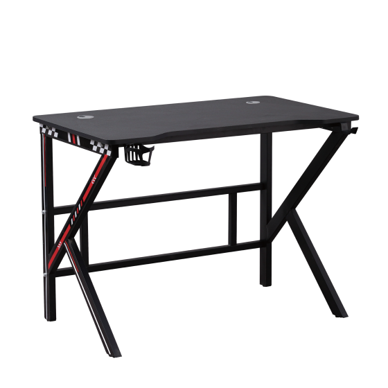 Gaming Desk Eksa LXW61BK140, 140cm | Black Gaming Table