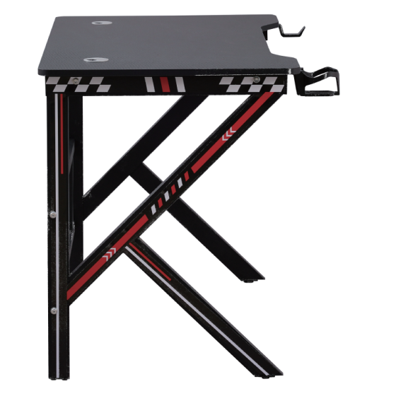 Gaming Desk Eksa LXW61BK140, 140cm | Black Gaming Table