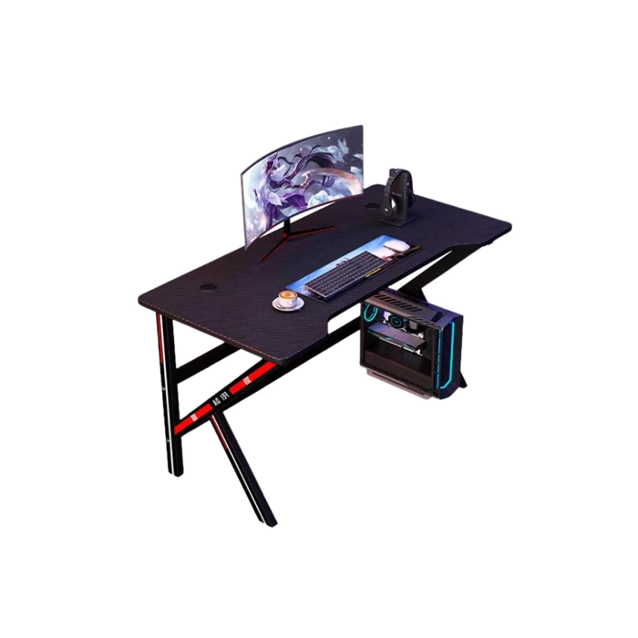 Gaming Desk Eksa LXW61BK140, 140cm | Black Gaming Table