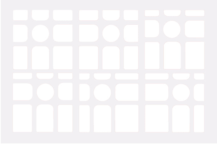 GAN Mirror M Sticker Set - White