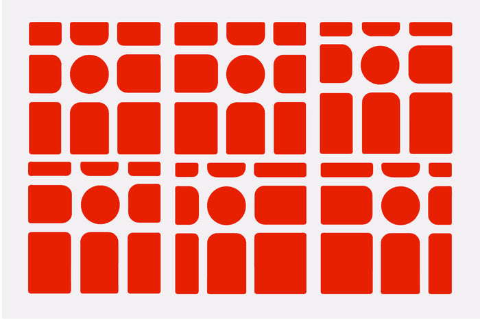 GAN Mirror M Sticker Set - Red