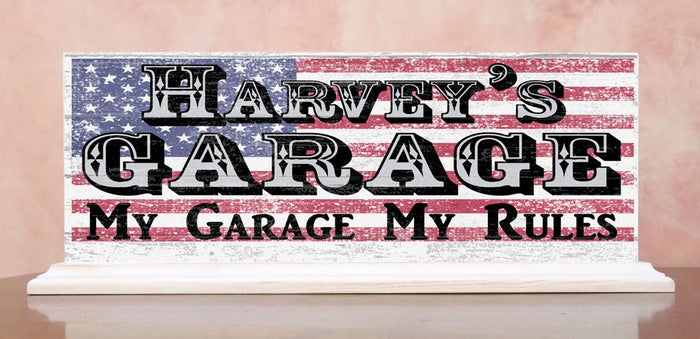Custom Garage Man Cave Sign Gift Men Husband Son or Grandpa - Broad Bay Personalized Gifts Shipped Fast