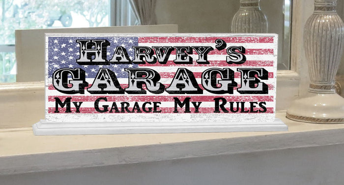 Custom Garage Man Cave Sign Gift Men Husband Son or Grandpa - Broad Bay Personalized Gifts Shipped Fast