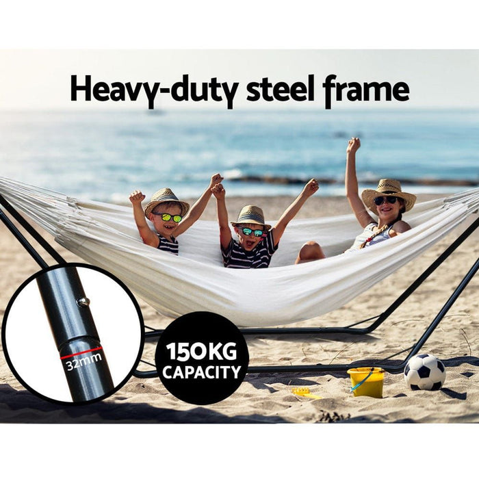 Gardeon Hammock Bed with Steel Frame Stand -Home Living Store - -