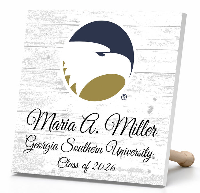 Georgia Southern University Class Year Plaque With Name - Personalized for Student, Alumni or Graduation Gift