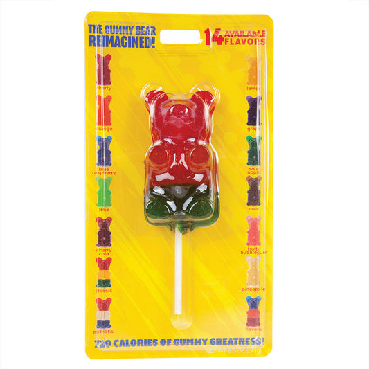 Giant Gummy Bears Classic on a Stick - 12ct