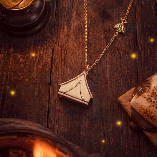 "Glow With The Flow" Camping Tent Necklace