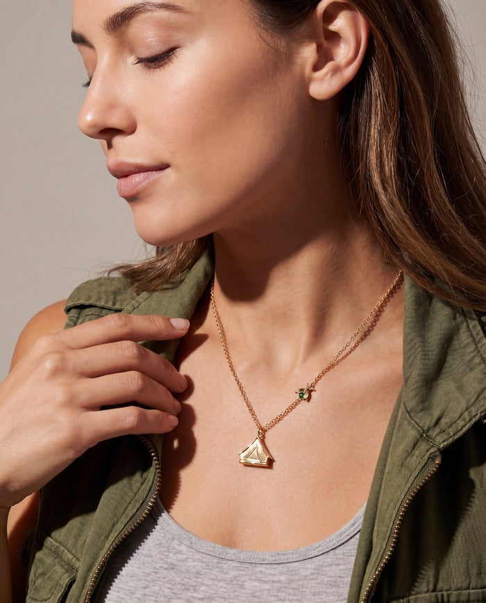 "Glow With The Flow" Camping Tent Necklace