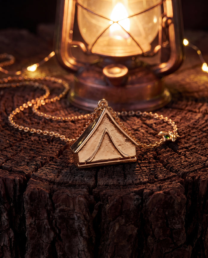 "Glow With The Flow" Camping Tent Necklace