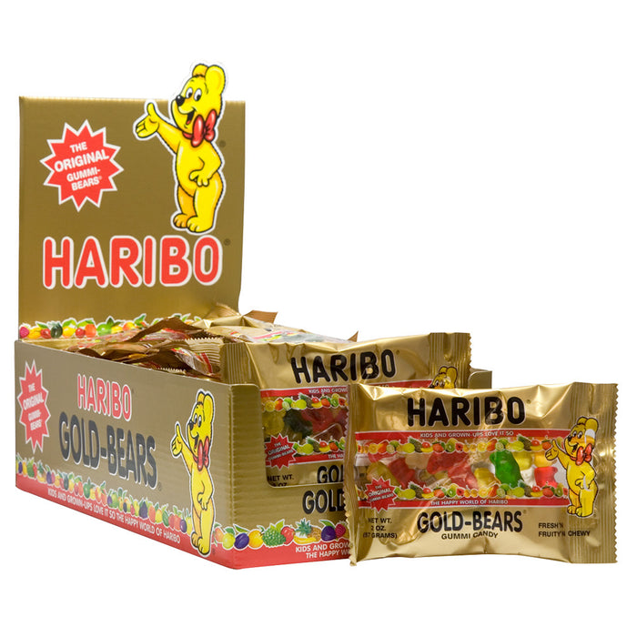 Gold Bears Haribo Gummi Candy 2oz Bags - 24ct