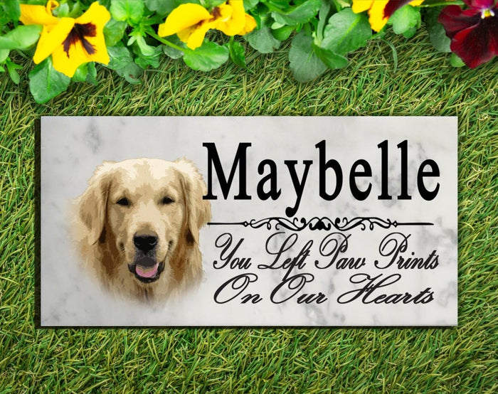 golden retriever memorial marker