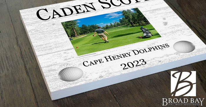 Golf Award Recognition Plaque Season Year End Gift for Player, Coach or MVP - Broad Bay Personalized Gifts Shipped Fast