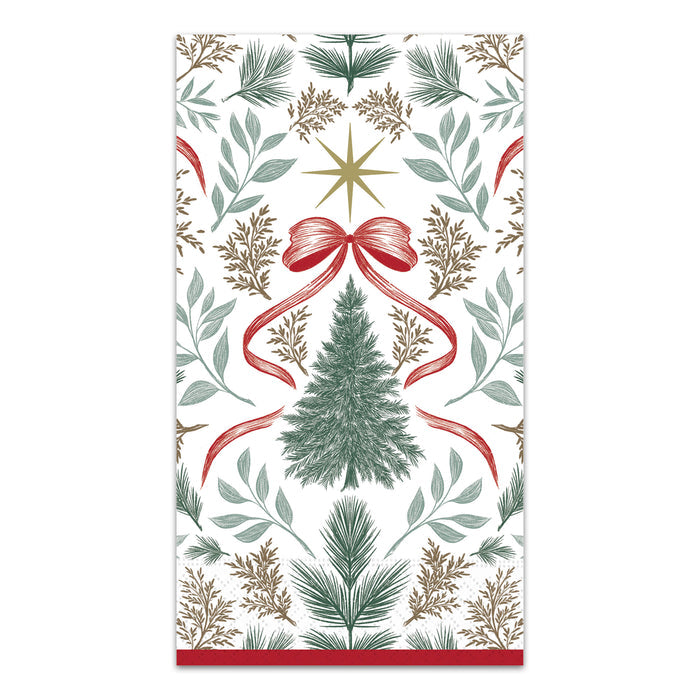 Good Tidings Greenery Paper Guest Towels - Buffet Napkins