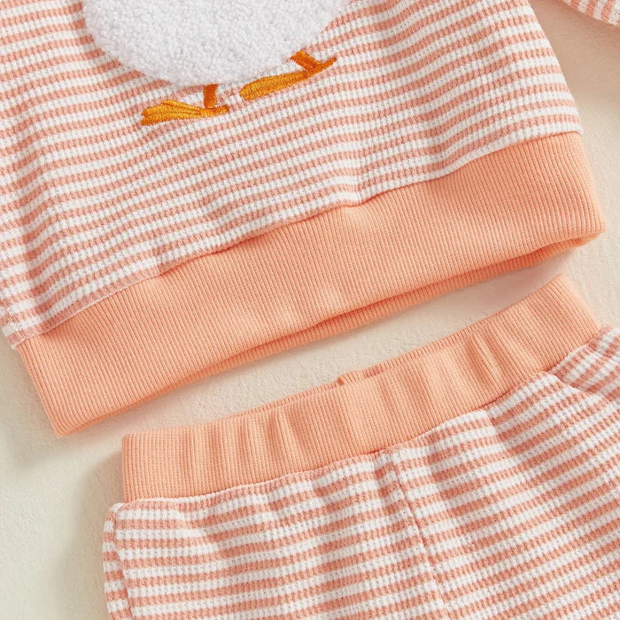 GOOSE Striped Ruffle Outfit