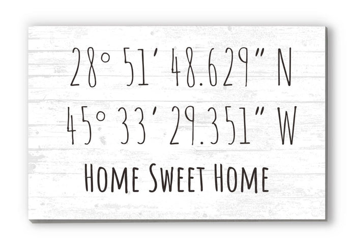 GPS Coordinates Sign