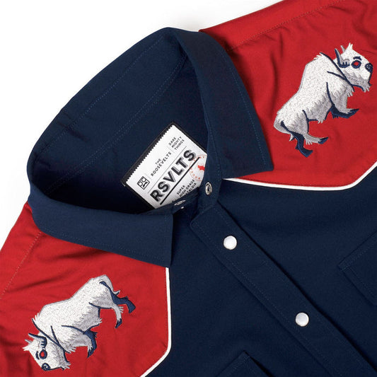RSVLTS RSVLTS Americana "Great White Buffalo" _ Roper Short Sleeve Shirt