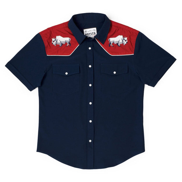 RSVLTS RSVLTS Americana "Great White Buffalo" _ Roper Short Sleeve Shirt