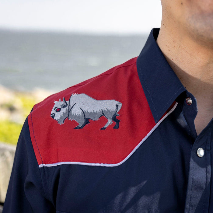 RSVLTS RSVLTS Americana "Great White Buffalo" _ Roper Short Sleeve Shirt