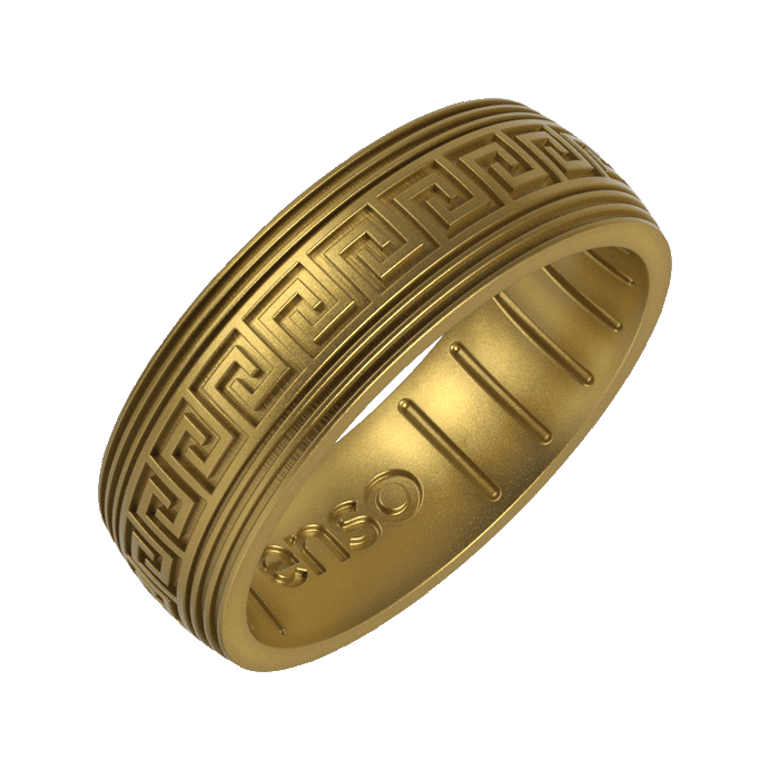 Grecian Geometric Ring - Antique Gold