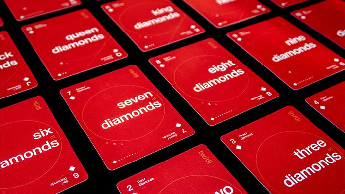 Grid Series 2 - Typographic Playing Cards by US Playing Card Co.
