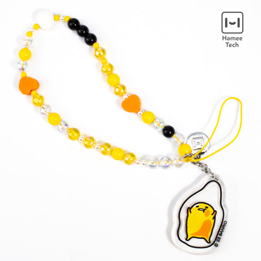 Gudetama Beaded Charm Mobile Phone Wrist Strap Accessory Hamee.com - Hamee US