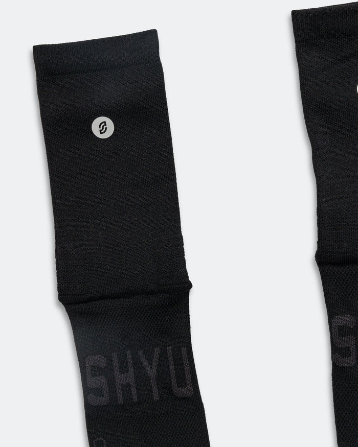 Half Crew Racing Socks - Black/Black/Black