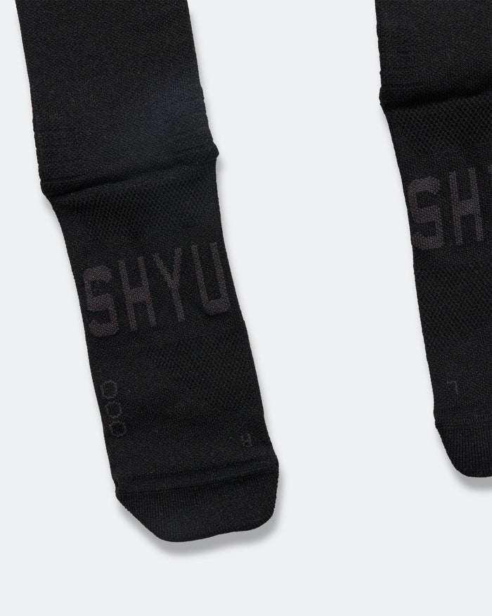 Half Crew Racing Socks - Black/Black/Black